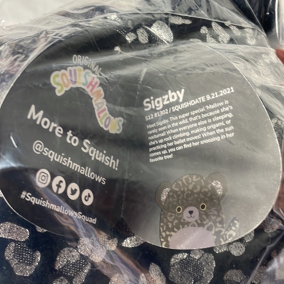 *LAST ONE* *RARE* NWT Squishmallows Sigzby Black Panther - Picture 10 of 11